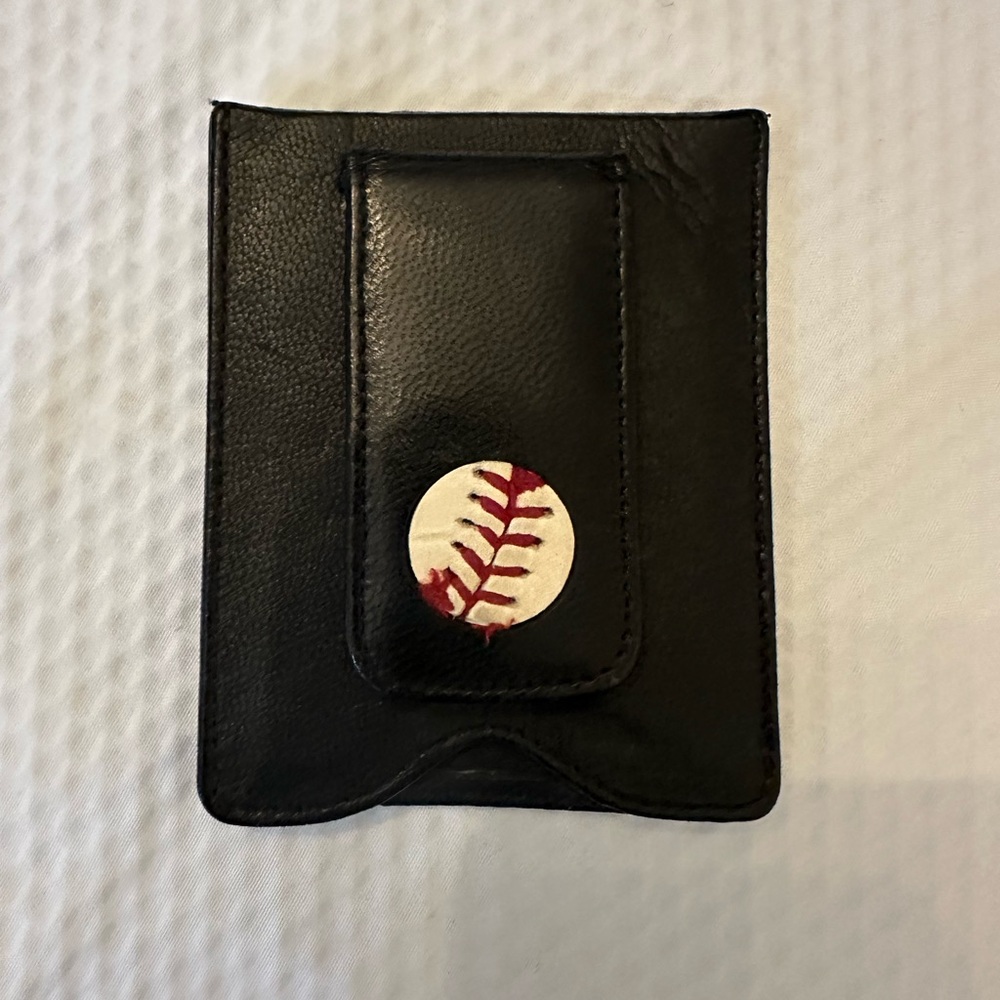 Miami Marlins Token & Icons Black Game-Used Baseball Wallet - Used